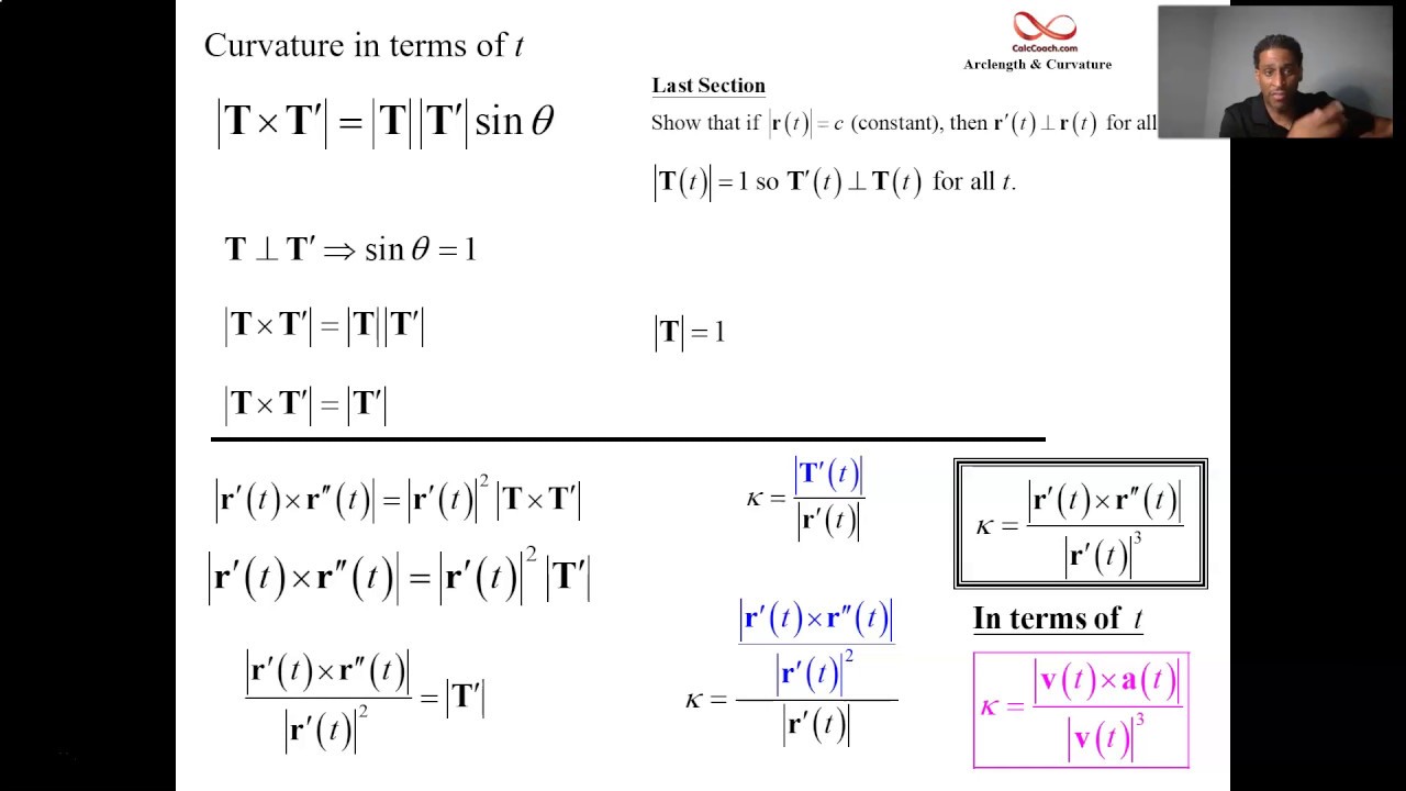 Curvature of a Vector Function Video 2