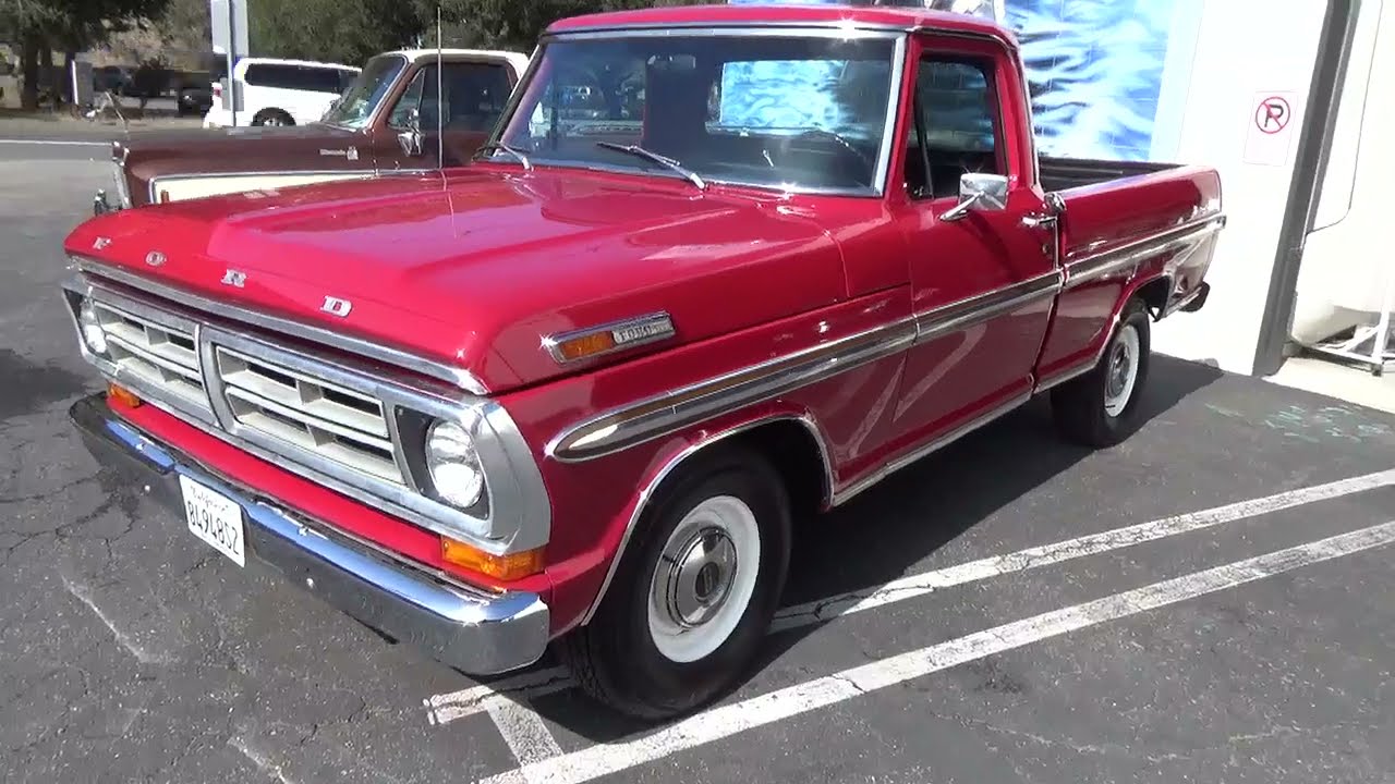 1972 Ford F100 XLT Short bed pickup test drive at Laguna Classic Cars, Laguna Beach, Ca