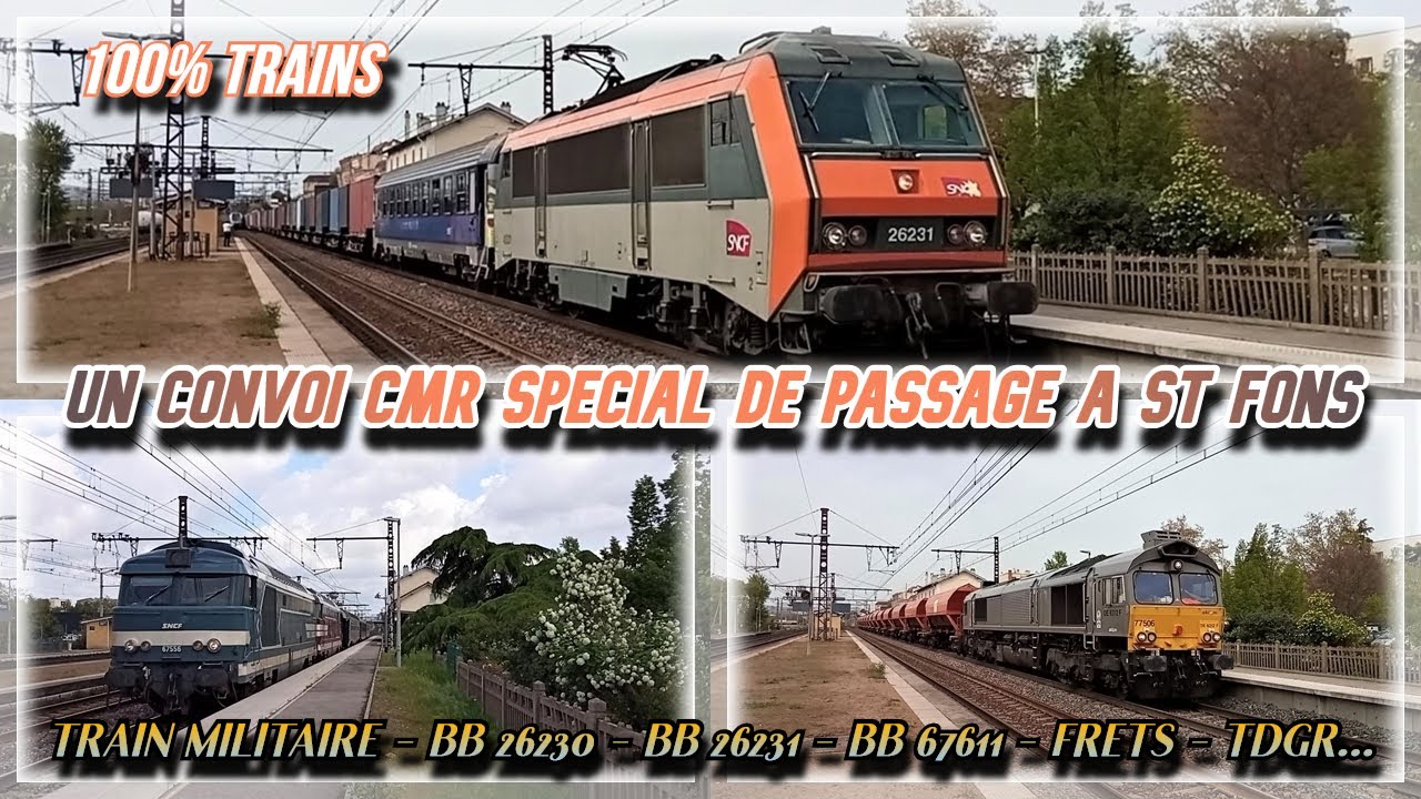 Acheminement voitures historiques - Train militaire - BB 26230 - BB 26231 - BB 67611 - TDGR - FRETS