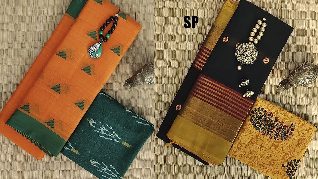 NARAYANPET MACHINE GAS MERCERISED COTTON SAREE WITH RUNNING BLOUSE