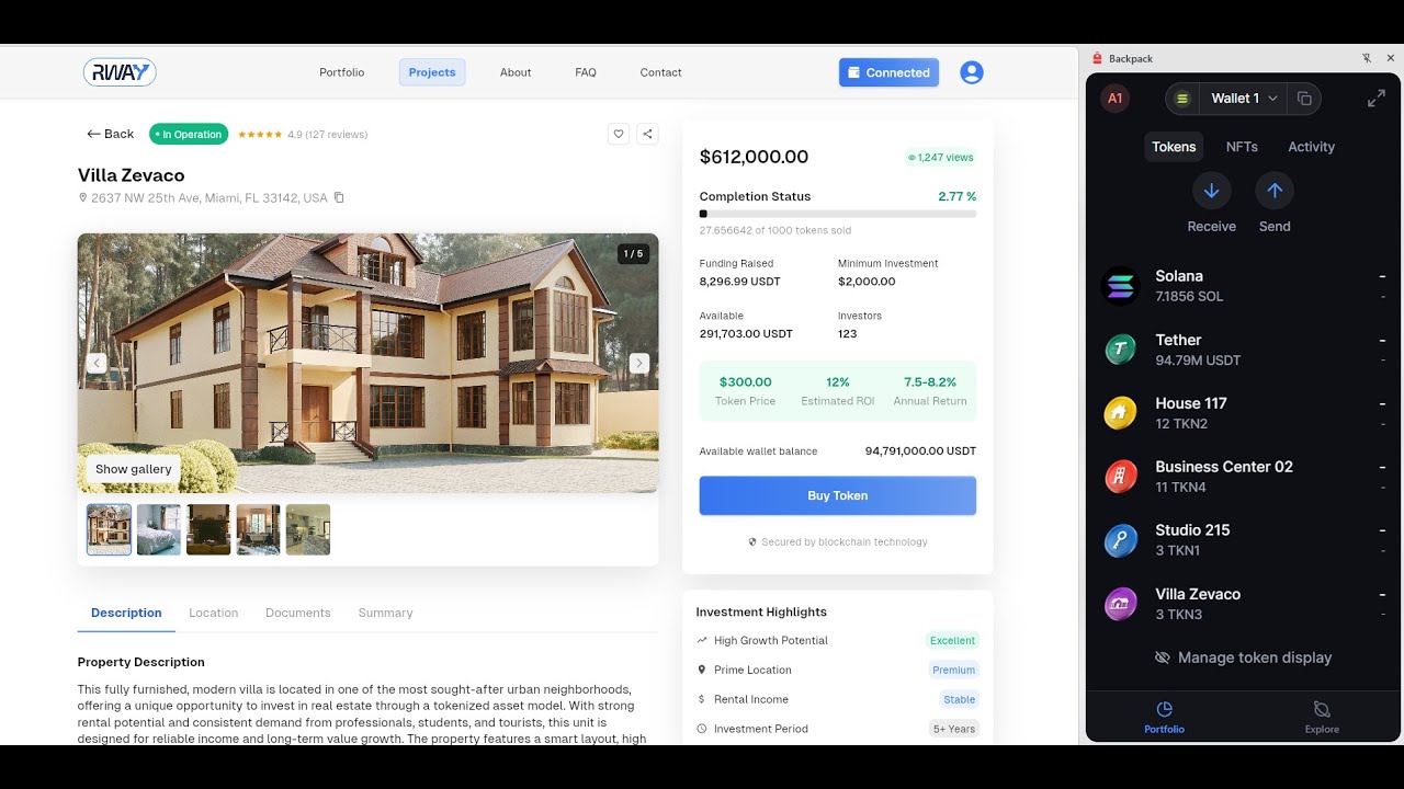 Investor UI: Your Branded Tokenization Platform - built on RWAY Infrastructure Booster