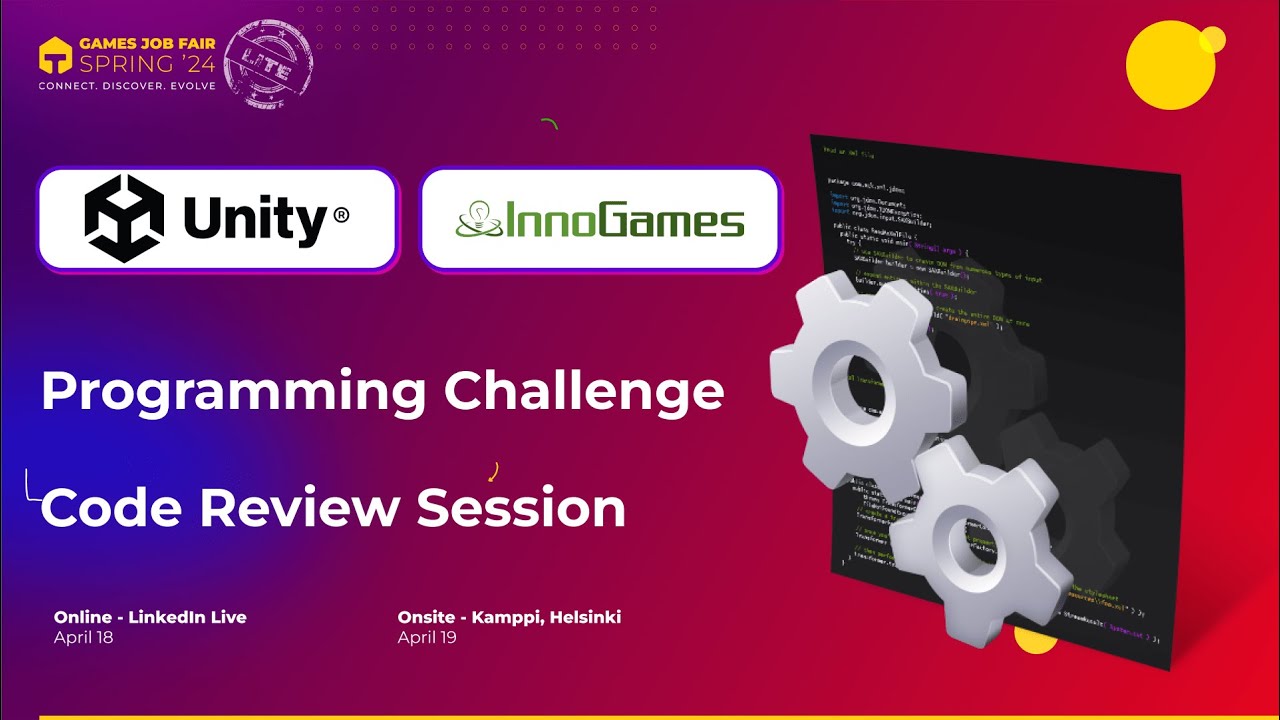 Unity Programming Challenge Code Review at Games Job Fair Spring 2024