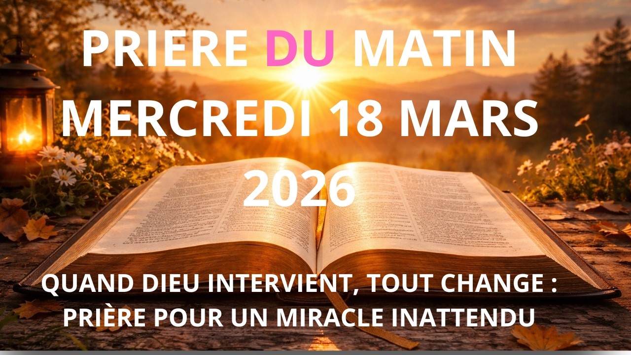 Prière Puissante du Matin 🌅 | Pour la Paix & la Force – [MERCREDI/18 MARS 2026]