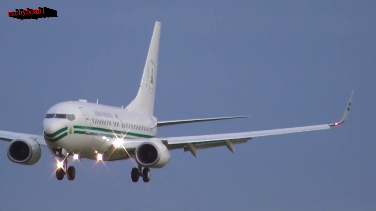 Prestwick Airport:[Rare] Nigerian Air Force(Presidential Aircraft) Boeing 737 BBJ Arrival 19/01/2020