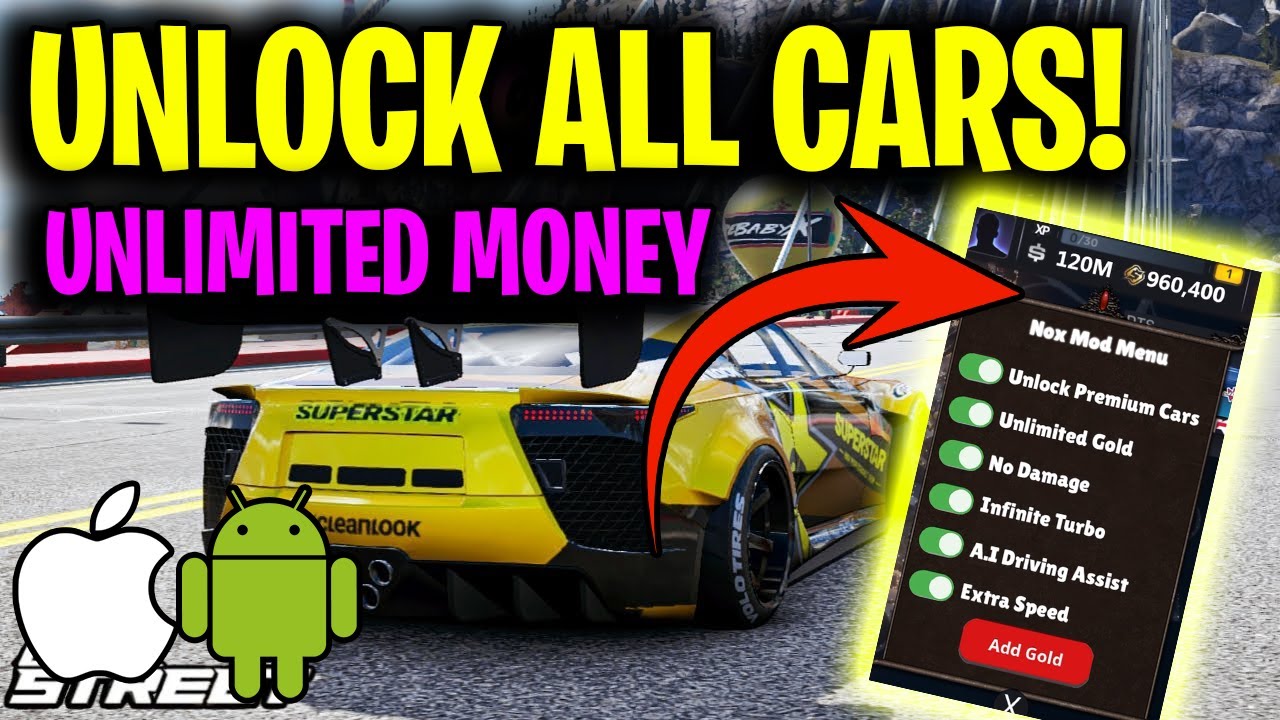 CarX Street Hack for UNLIMITED Money,  Unlock ALL Cars iOS, Android 2024 CarX Street Mod Apk Menu
