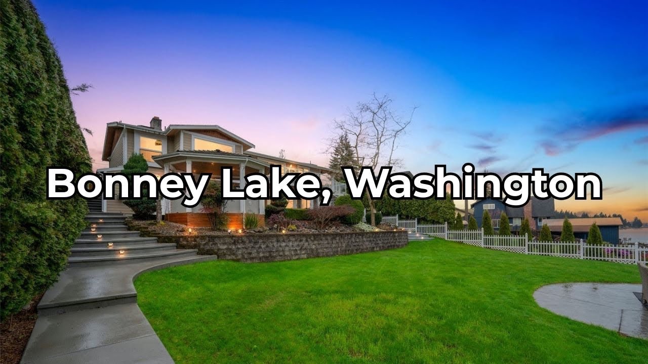 $2,000,000 Waterfront Home Tour on Lake Tapps with Views of Mt. Rainier | Bonney Lake Homes