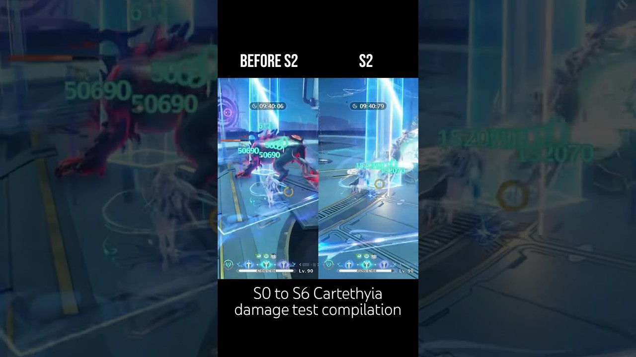 S0 to S6 Cartethyia damage test compilation #wutheringwaves #cartethyia #wuwa