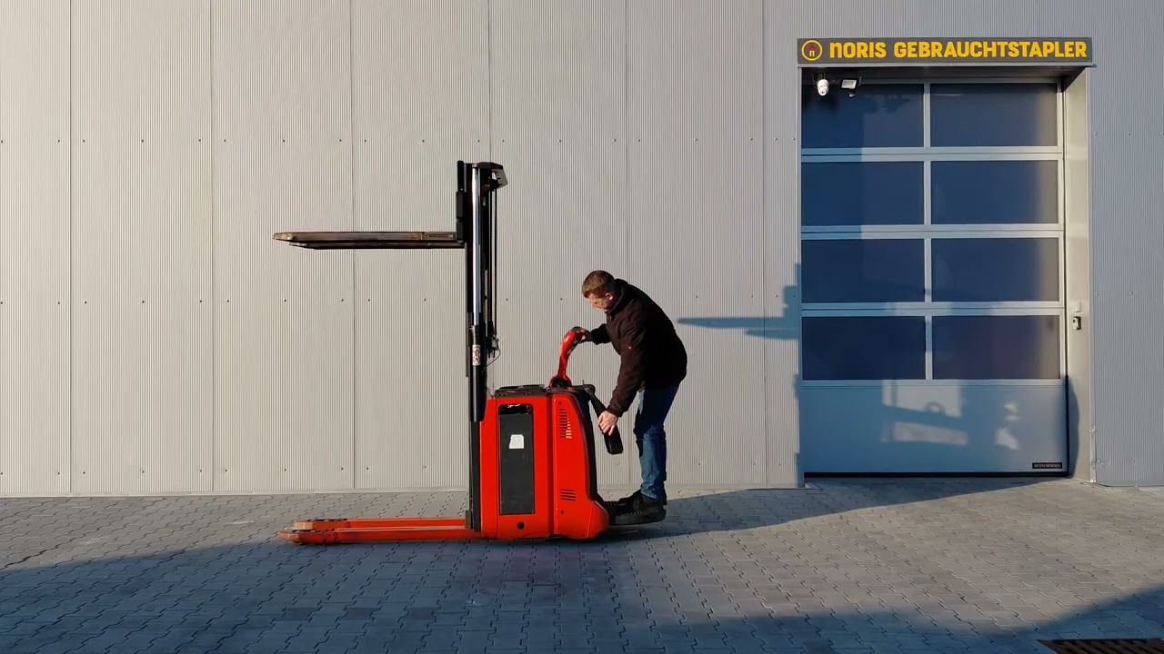 Linde D12HPAP Vorführvideo mit klappbarer Plattform Ameise Initialhub L12 Noris Gebrauchtstapler