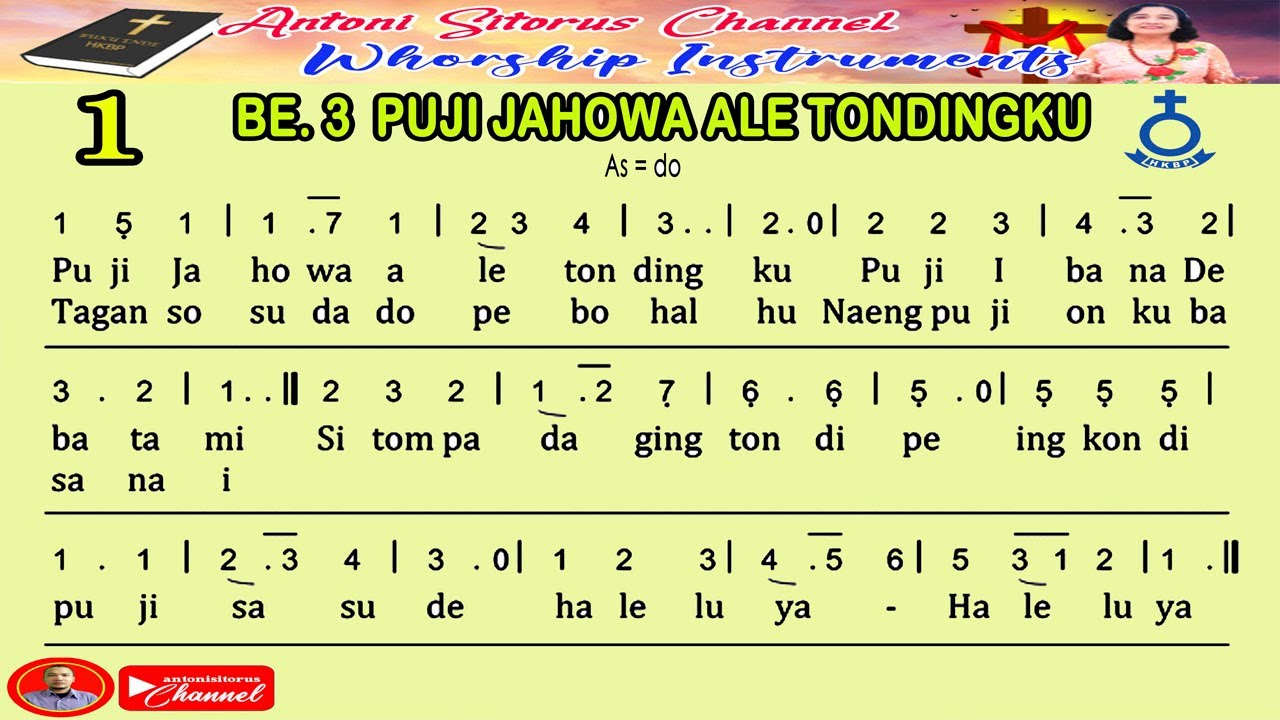 BUKU ENDE HKBP NO  3 | PUJI JAHOWA ALE TONDINGKU | KARAOKE |