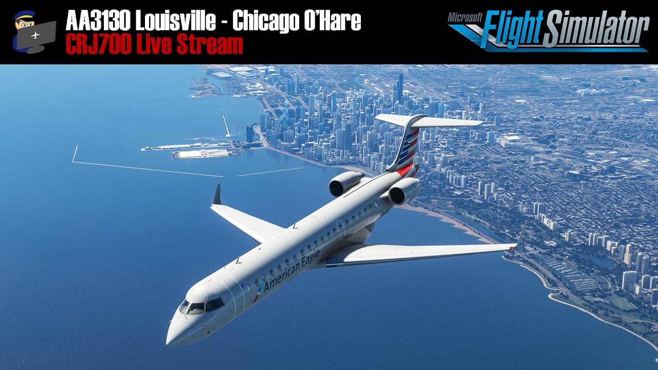 MSFS 2020 | VATSIM | Louisville - Chicago O'Hare (AA3130) | CRJ700 Full Flight