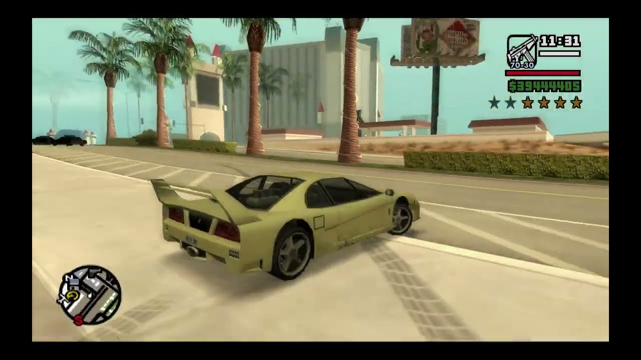 GTA San Andreas Gameplay 6 Stars Wanted Level and other with one epic escape