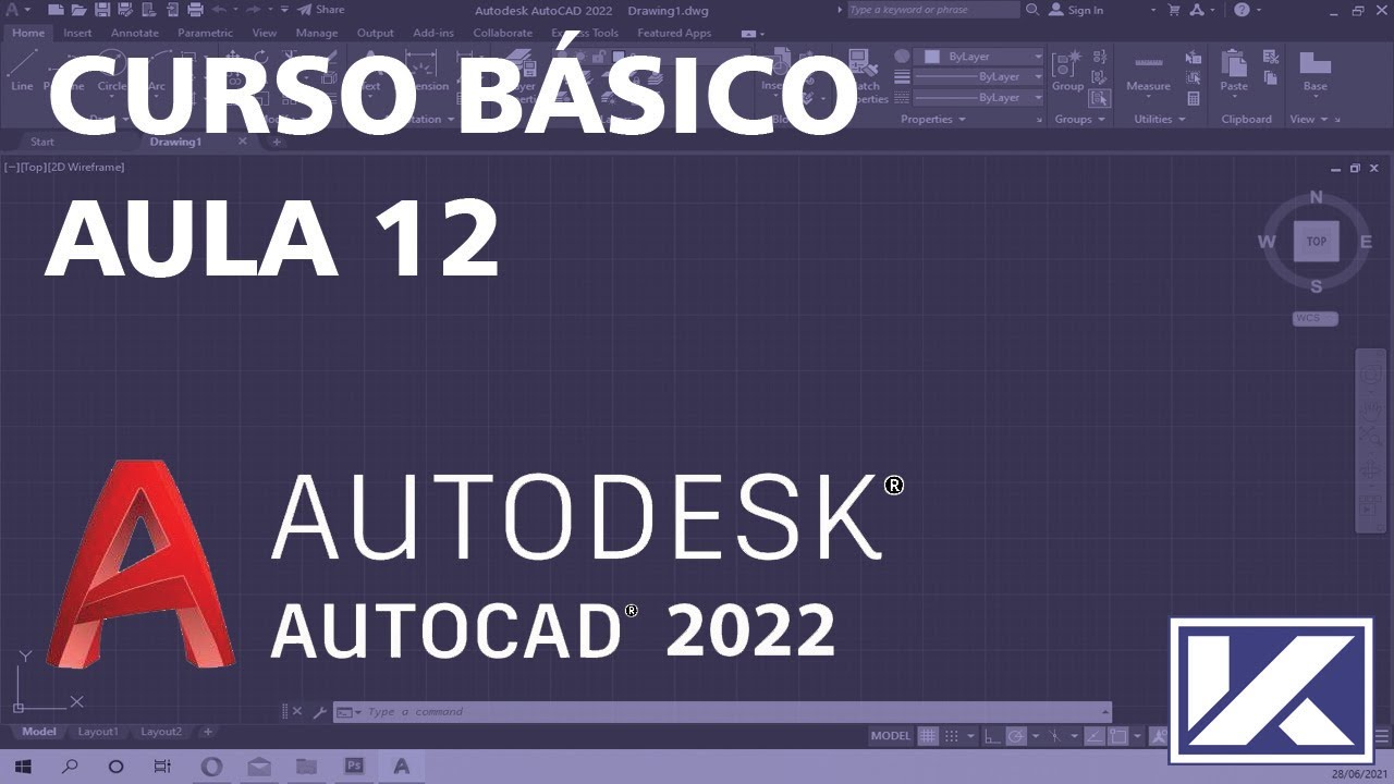 Curso Básico de AutoCAD 2022 | Aula 12 | DENHANDO CASA 45m² - BLOCOS COM TEXTOS EDITÁVEIS
