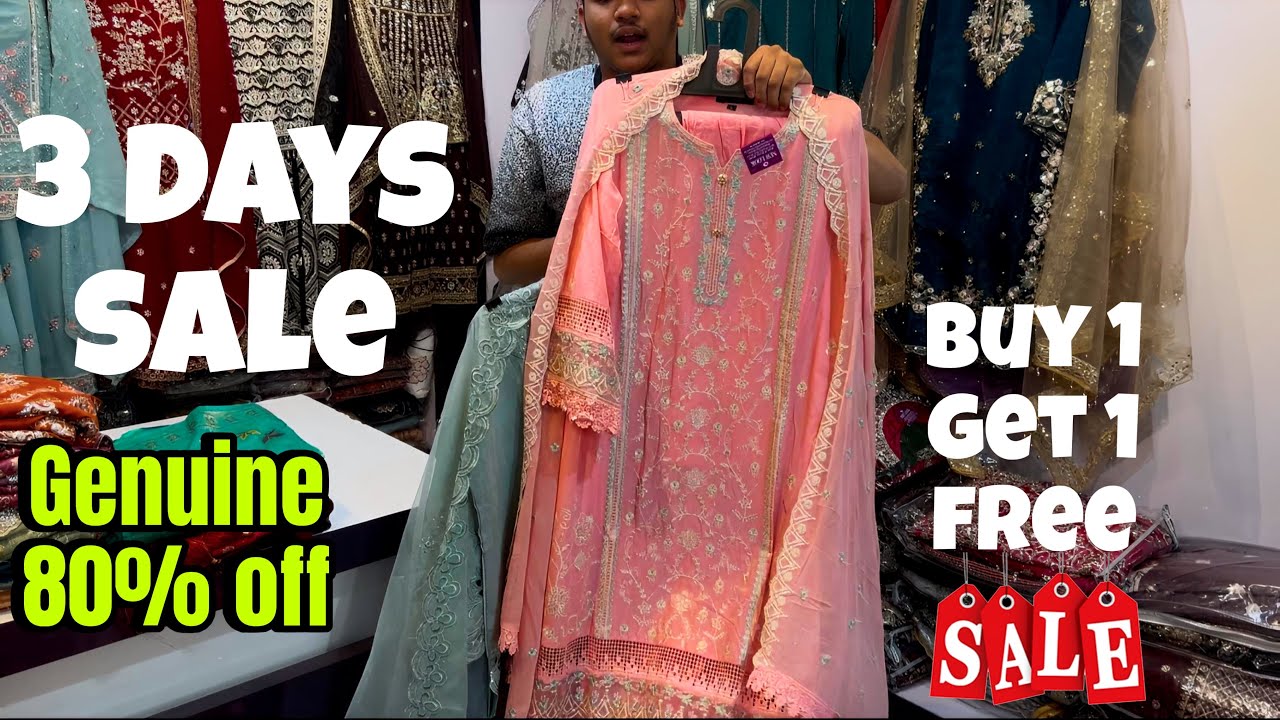 Biggest sale on Pakistani suits | designer saree | Lucknowi suits | lehenga buy 1 get 1 free