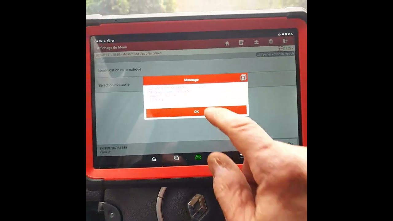 Adaptation reprogrammation d'une nouvelle clef carte sur un renault scénic 2007 .... 😁