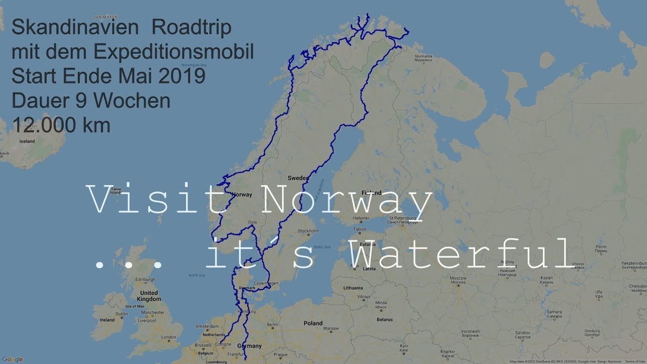 Visit Norway ...it`s Waterful - Die Reiseroute