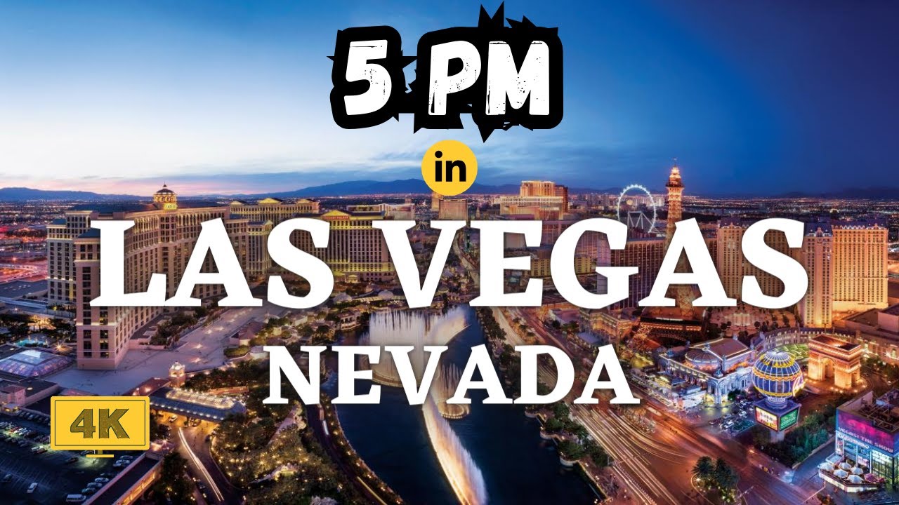 LAS VEGAS, NEVADA 🇺🇸【5 O'CLOCK SOMEWHERE virtual walking tour in 4K】