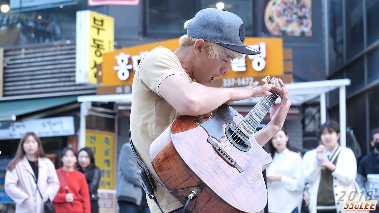 정선호 (Sunho Jung) - Big Blue Ocean (Kotaro Oshio) @ 180330 홍대 거리공연 직캠 By SSoLEE