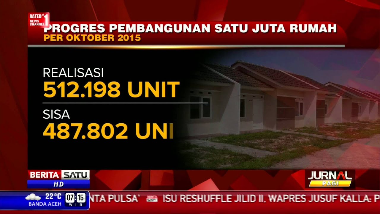 Program Sejuta Rumah, Kemenpupera: Baru 512.198 Rumah Dibangun