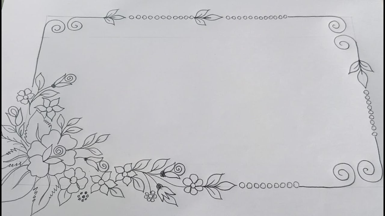 Pencil Drawing:Hand Embroidery Table Cloth Square Design, How to Draw Table Cloth Rose Design-45