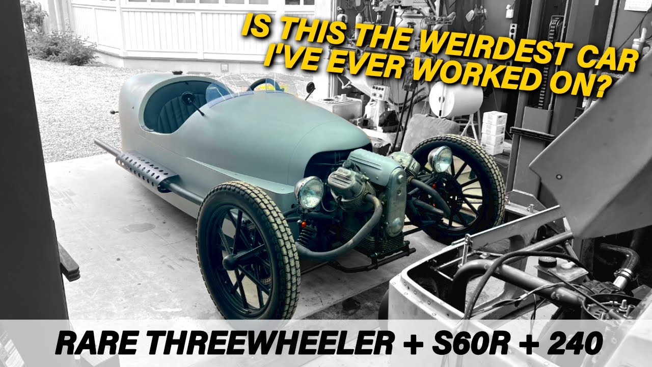 Working on cool cars! S60R + 240 + Tjorven + Threewheeler