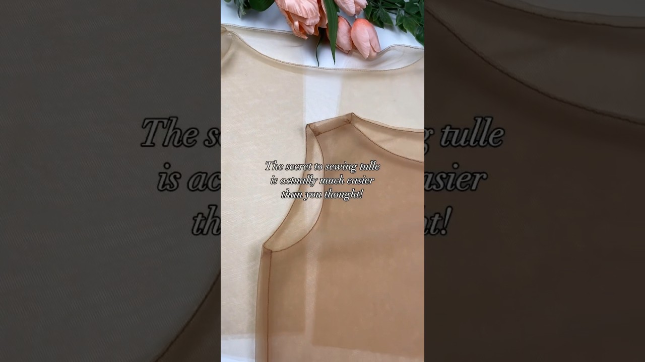 🙈😍 The SECRET to Sewing Tulle is much EASIER than you thought! 🧵🪡 #sewing #tulle #dressmaking