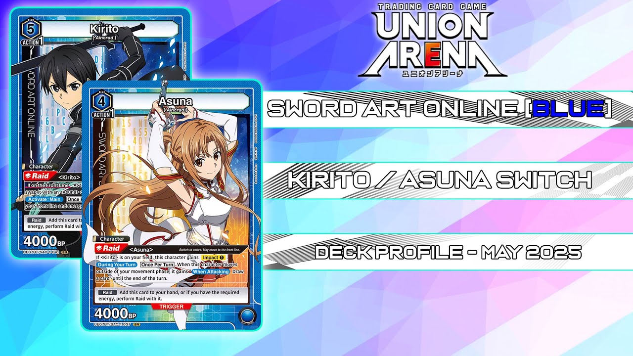 Union Arena - Sword Art Online - [Blue] Kirito/Asuna Switch Deck Profile May 2025