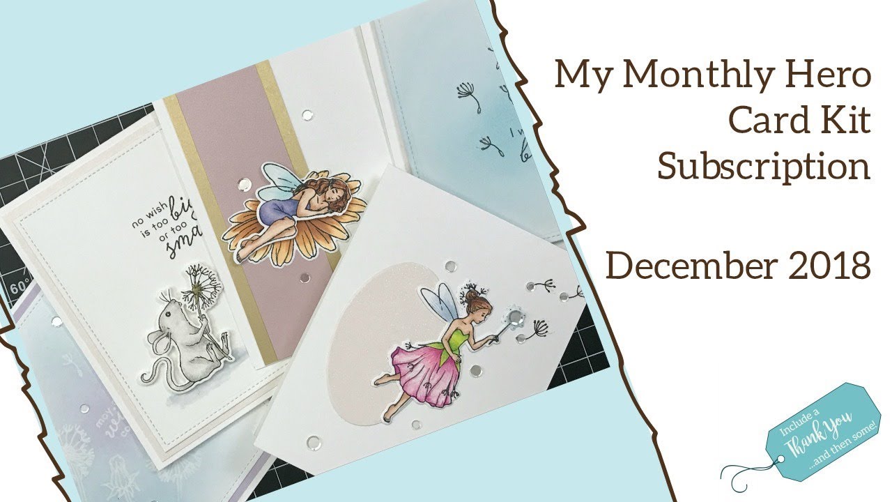 5 Cards - 1 Kit | Hero Arts Monthly Card Kit Subscription | December 2018