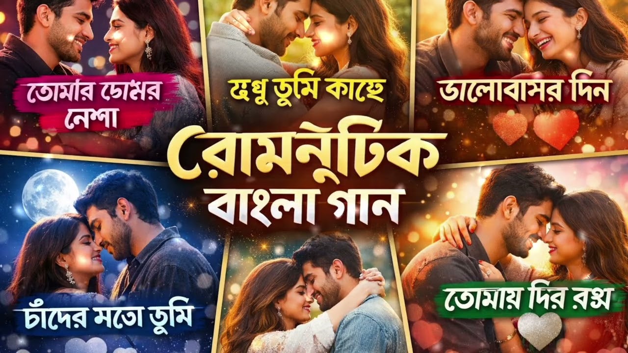 ❤️ রোমান্টিক বাংলা গান  Top 5| New Bangla Love Songs | Heart Touching Love Lyrics ❤️