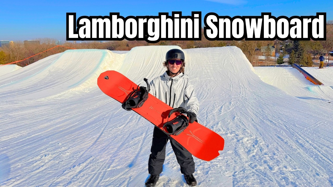 Taking a $6000 Lamborghini Snowboard to the Terrain Park
