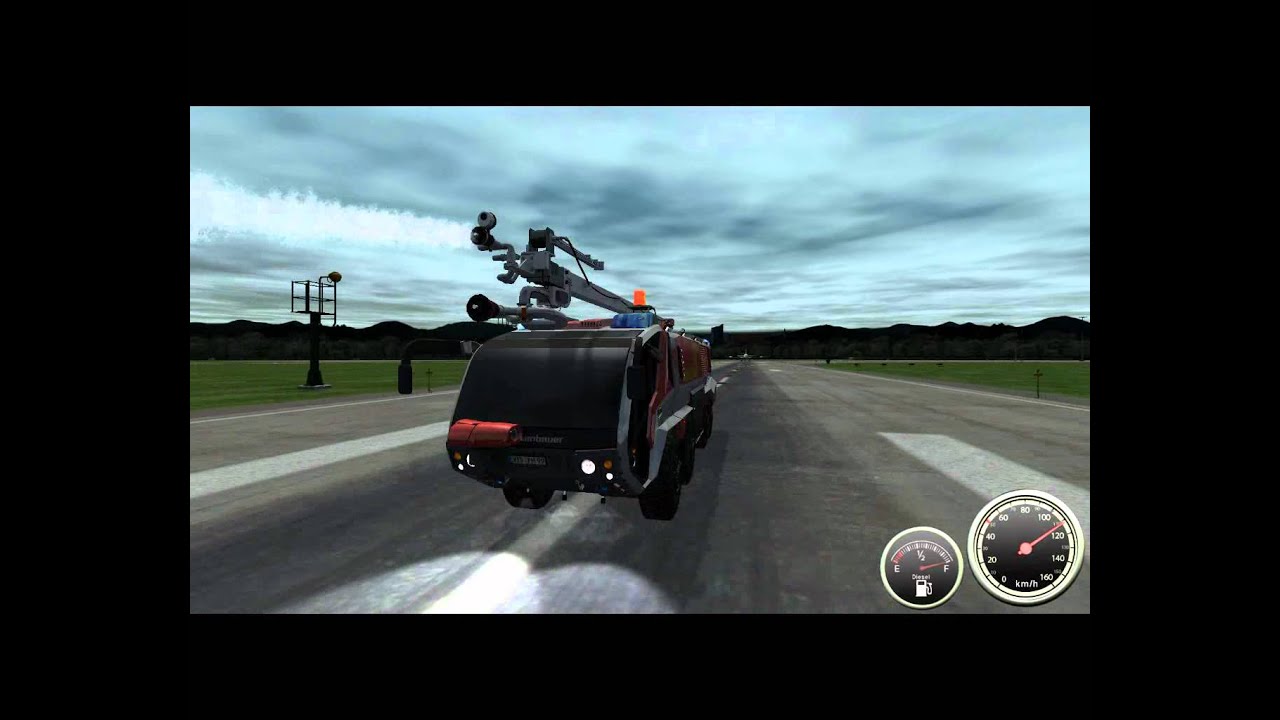 Flughafen-Feuerwehr Simulator rondomedia Trailer