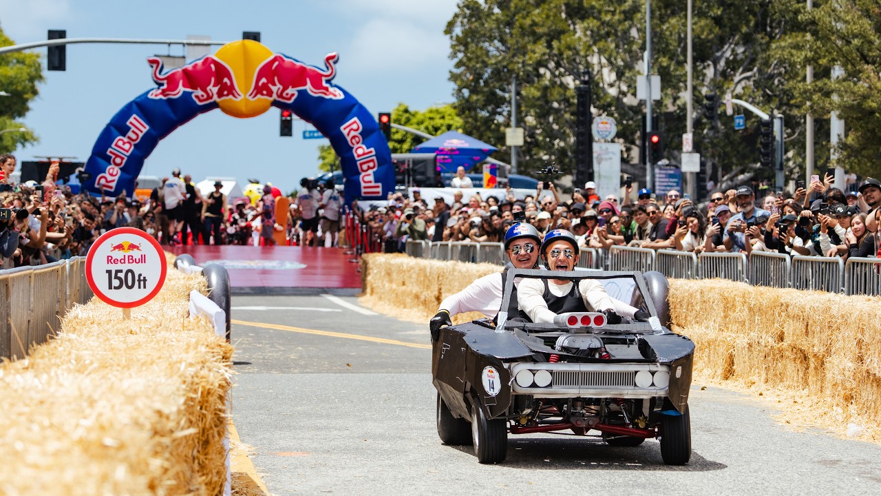 Hilarious Cart Racing! Red Bull Soapbox Race L.A. LIVE 🇺🇸