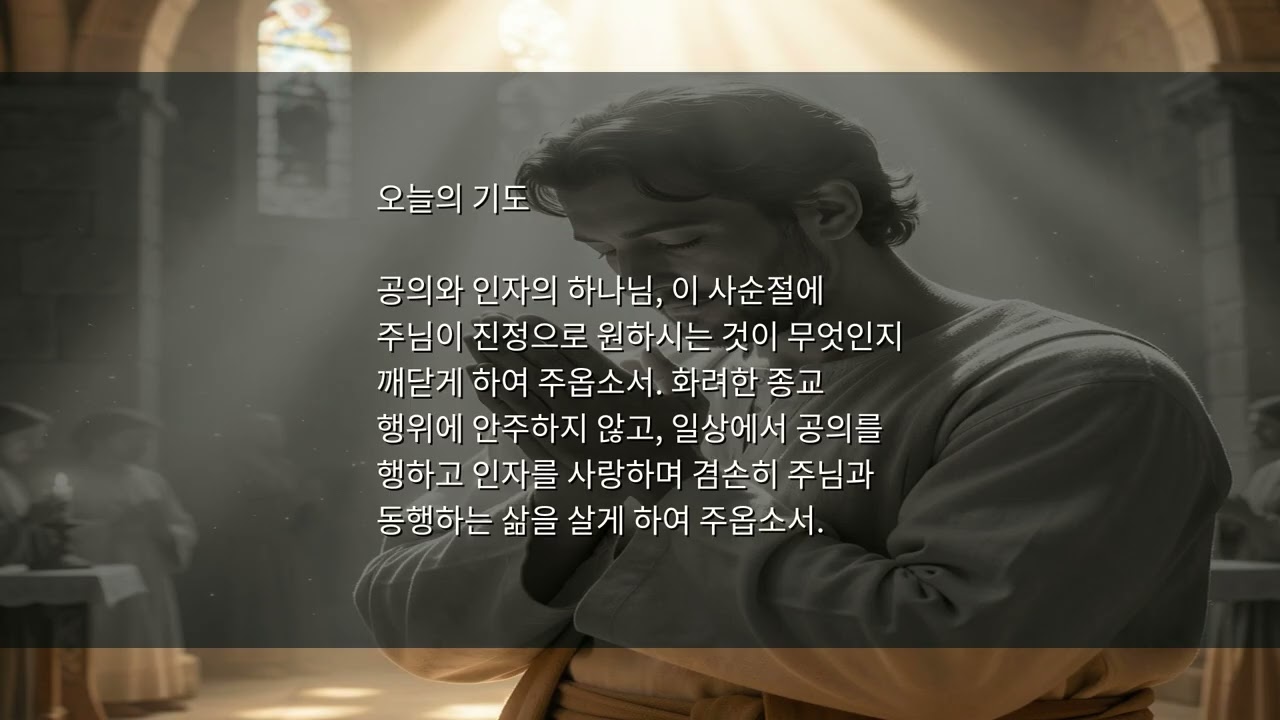 사순절 | 미가 6:8 — 오늘의 말씀 CCM