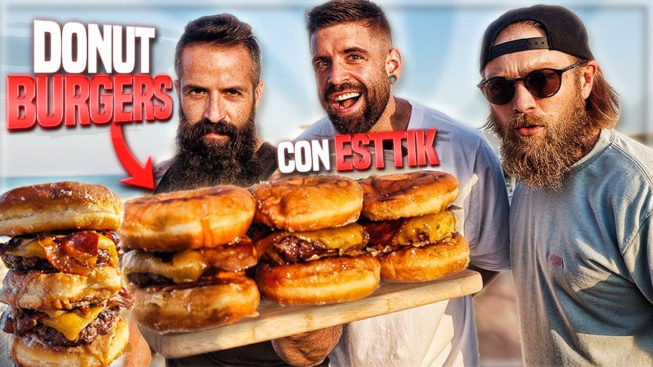 COMIENDO DONUT BURGERS CON @ESTTIK HASTA NO PODER MÁS.