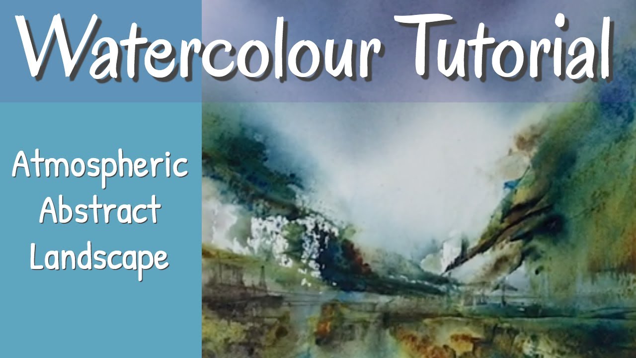 Atmospheric Landscape Abstract Watercolour Painting Using A Palette Knife!