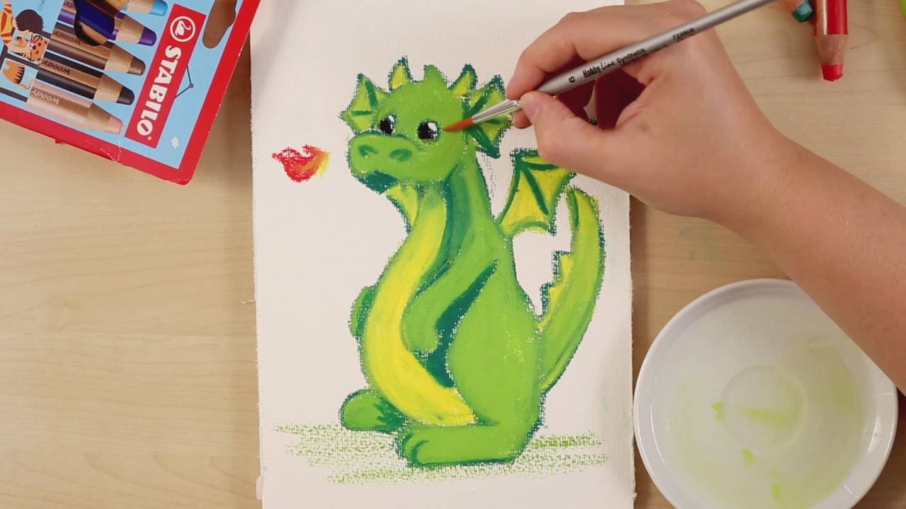 How to draw a dragon (STABILO Tutorials, intermediate)