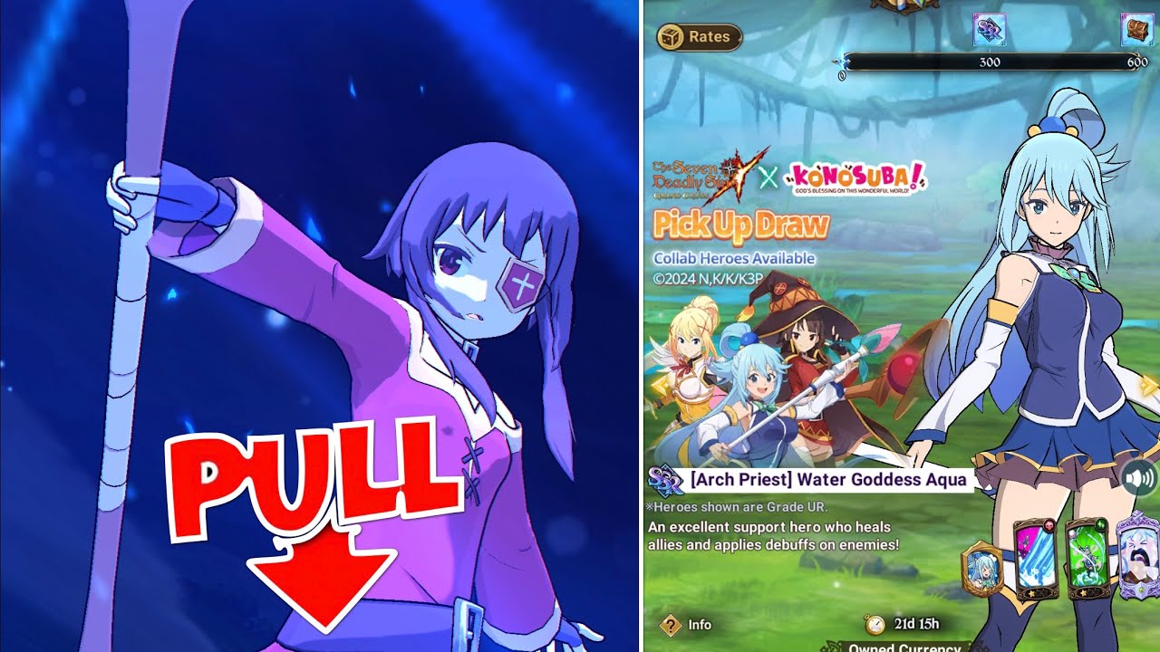 ЭТО ЛУЧШИЕ ПРИЗЫВЫ F2P НА БАННЕРЕ КОЛЛАБНОЙ ИГРЫ KONOSUBA - Seven Deadly Sins: Grand Cross