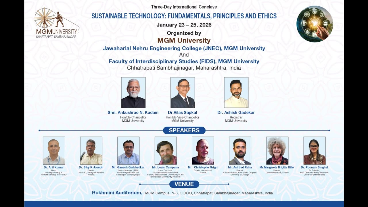LIVE: International Conclave on Sustainable Technology: Fundamentals, Principles and Ethics