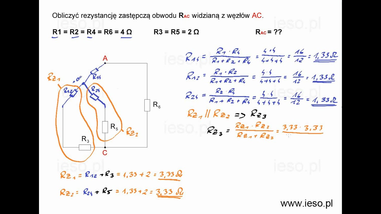 Transfiguracja trójkąt/gwiazda - Przykład 02