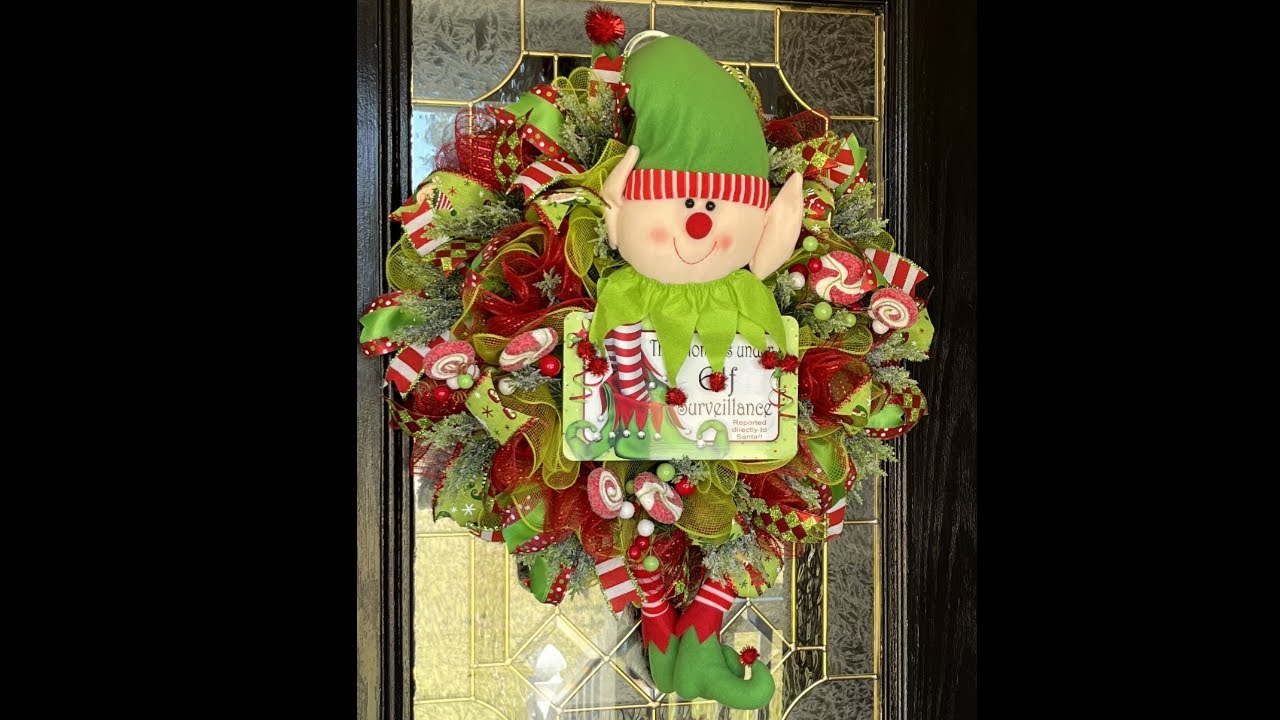 How to an Elf Themed Christmas Wreath with Wreath Decor by Dawn