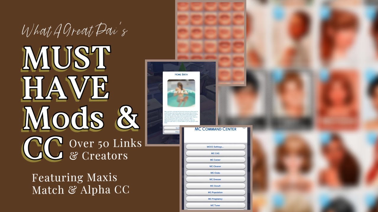 must have mods and cc 😲 | 50 + Links/50 + Creators 🤯 | Maxis Match + Alpha CC | CAS + Build/Buy Mode