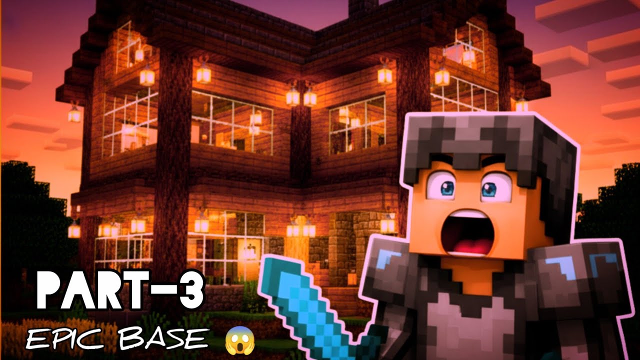 I Built My First OP Survival Base 😳 | Minecraft Survival Part 3