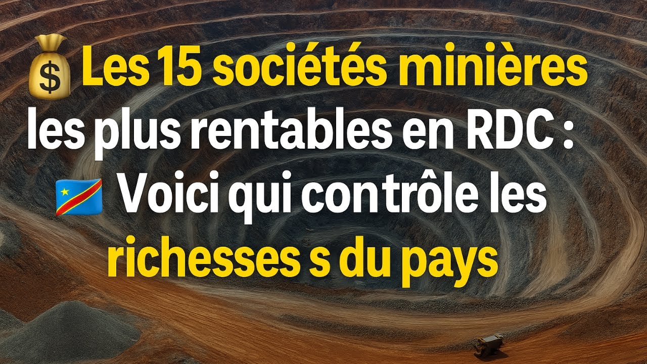 💰 Les 15 soci&eacute;t&eacute;s mini&egrave;res les plus rentables en RDC 🇨🇩 : Voici qui contr&ocirc;le les richesses du pays !