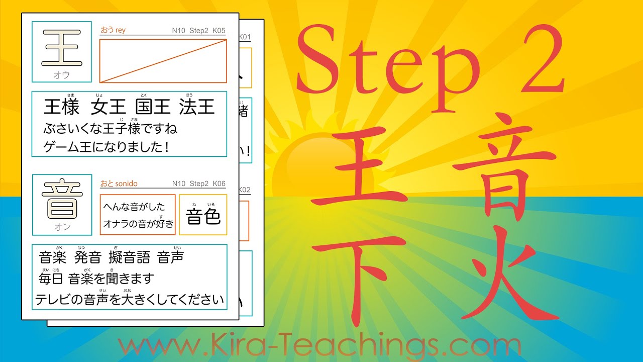 L01-4 王 音 下 火 - LECTURAS - Curso de Kanji básico