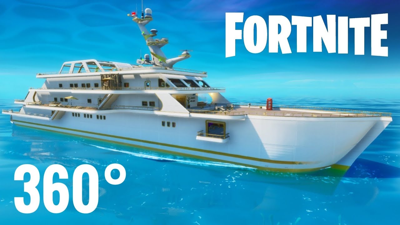 360&deg; VR video Fortnite Yacht Immersive Experience in 360 degree interactive