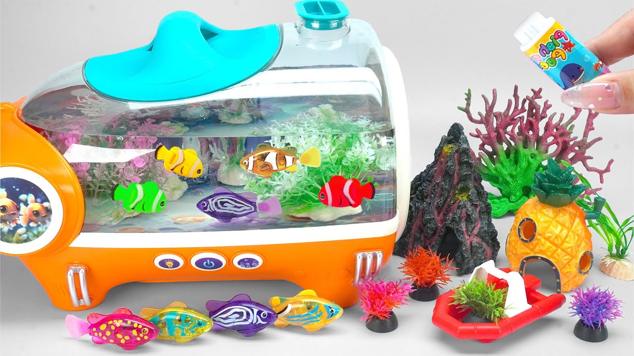 Satisfying Unboxing Zuru Robo Alive Aquarium & Robo Fishing Tank Playset ASMR