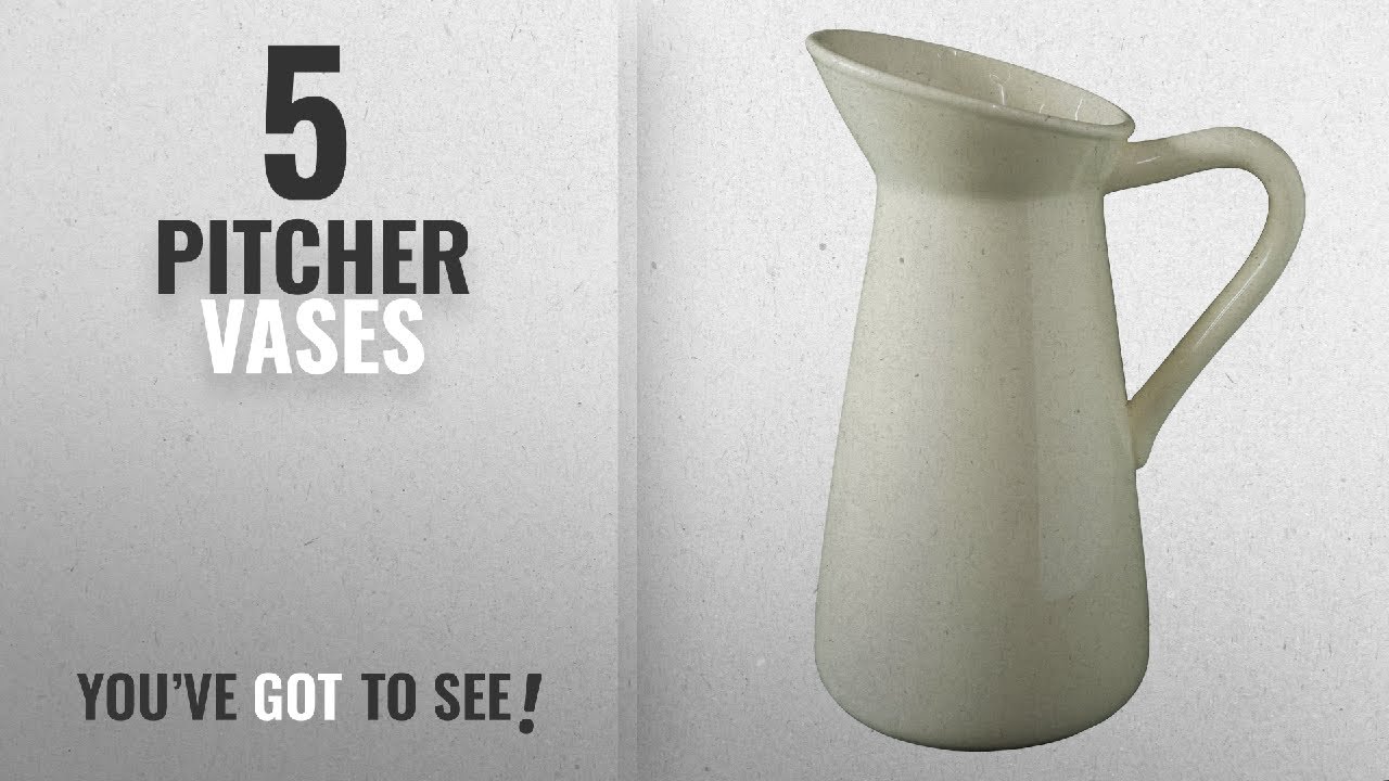 Top 10 Pitcher Vases [2018 ]: Hosley's Cream Ceramic Pitcher / Vase - 10" High, for Flowers /