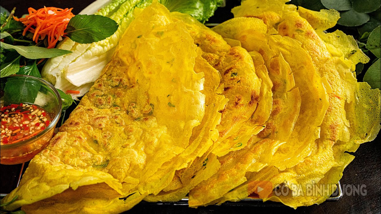 Bánh Xèo – Phát hiện nguyên liệu và kĩ thuật đổ giúp bánh giòn rất lâu, hoàn toàn không bị ngấm dầu