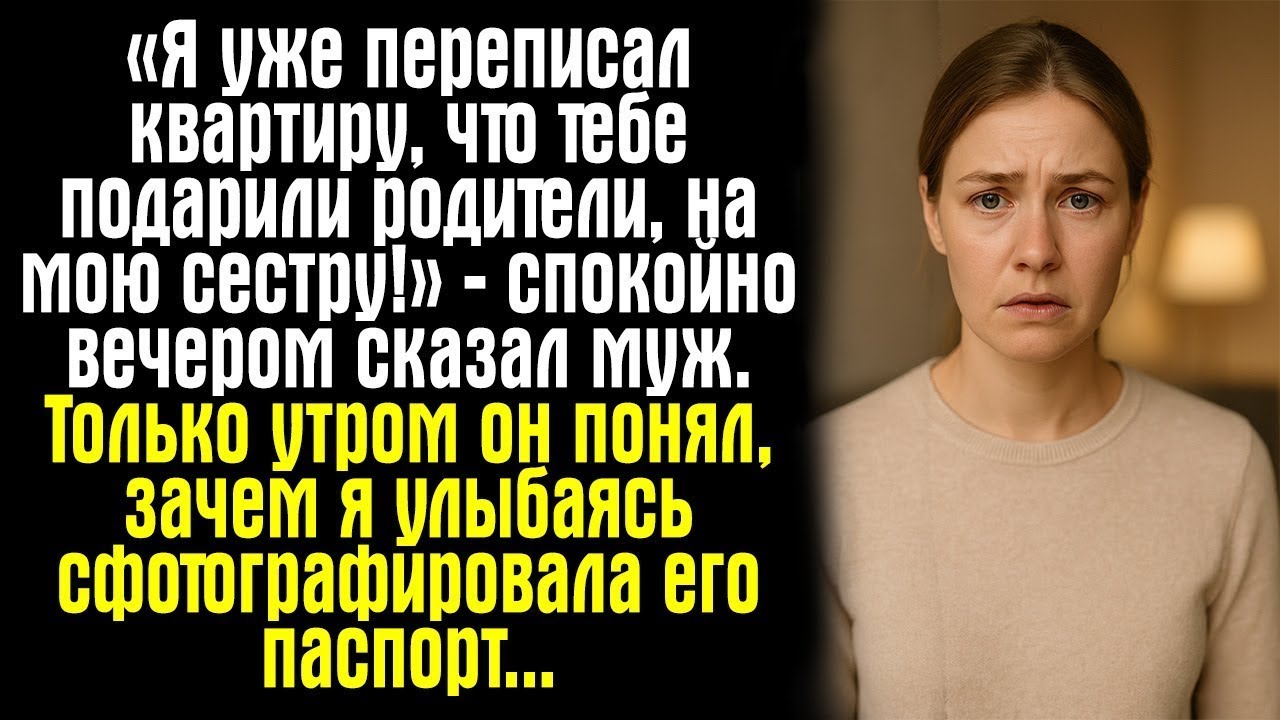 Истории судьбы|  «Я уже переписал квартиру, что тебе подарили родители, на мою сестру!» — спокойно