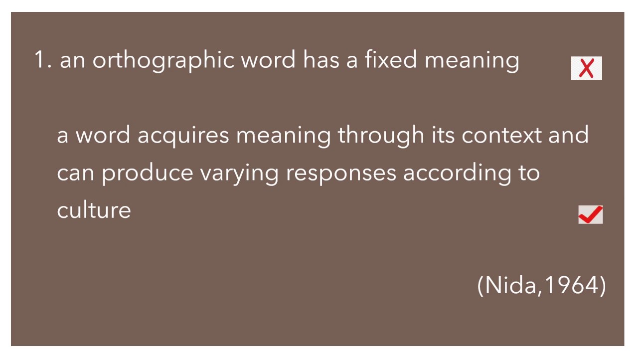 Translation Studies - Equivalence (Eugene Nida)