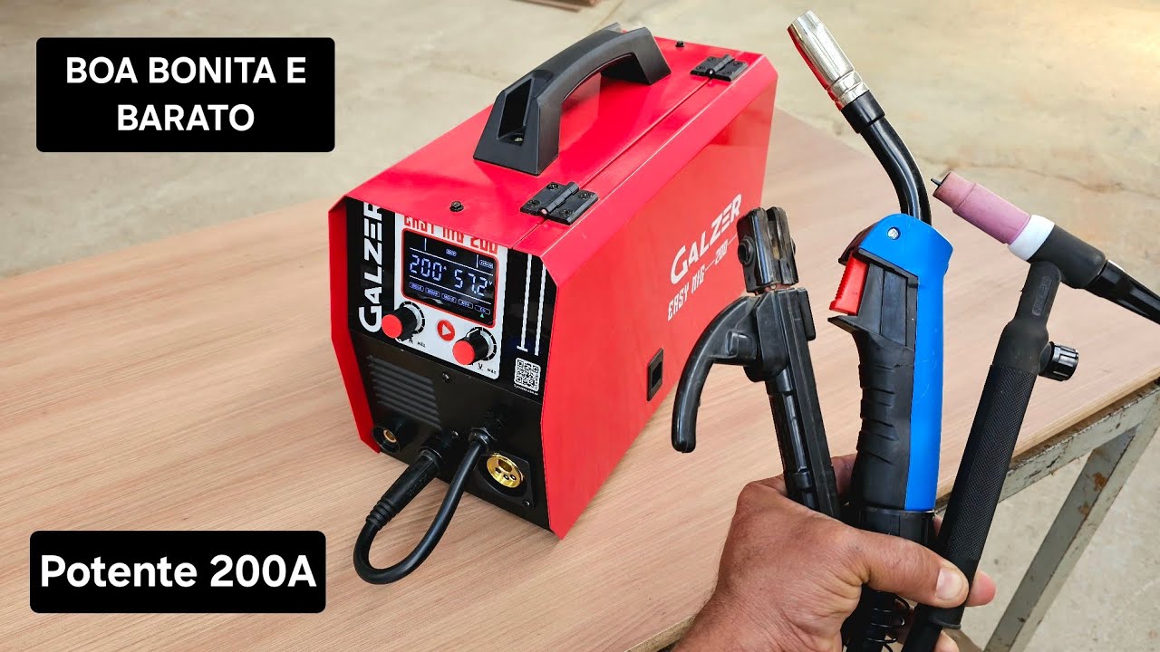 👉TESTE COMPLETO DA EASY MIG 200A  GALZER  , a tri solda mais barata do mercado.